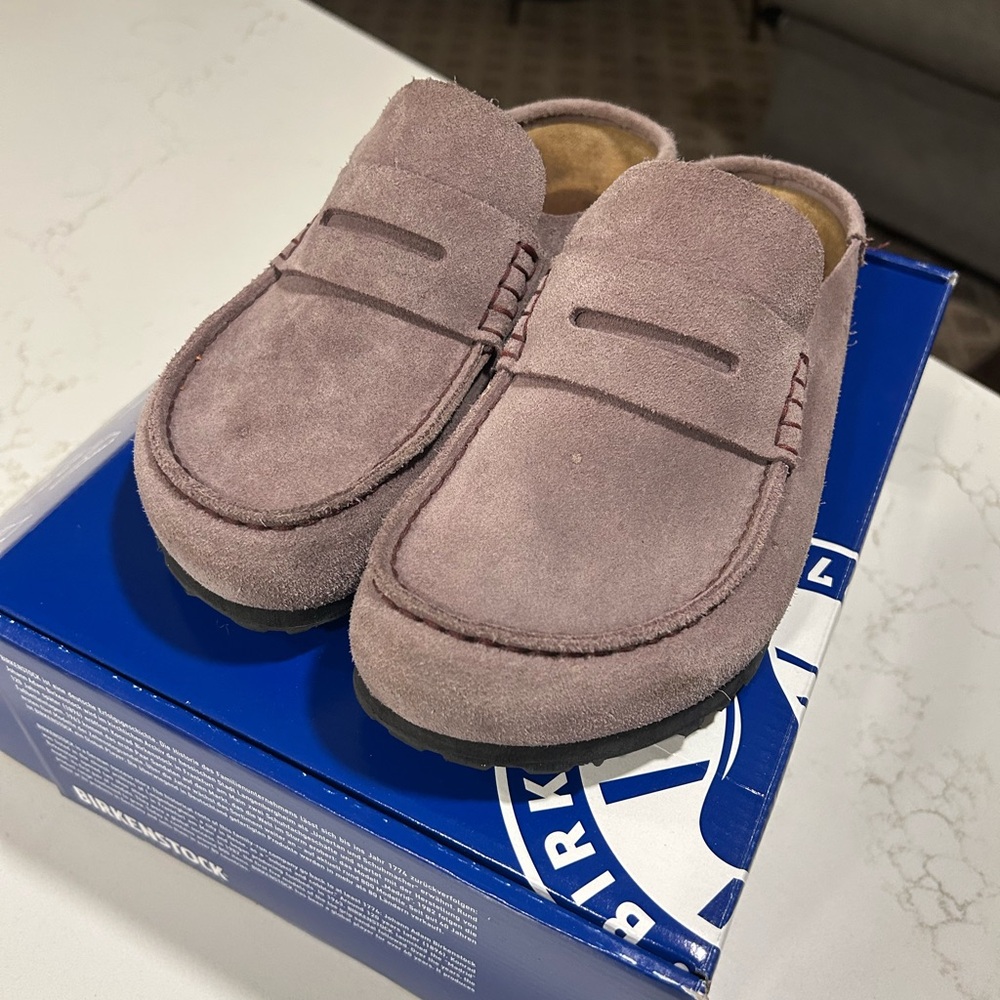 Birkenstock Naples clogs - mauve Suede